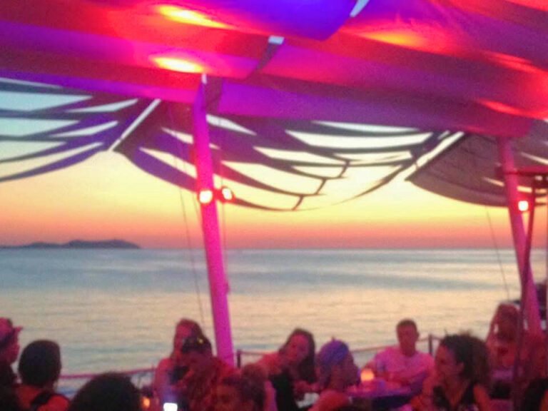 Cafe Mambos in Ibiza at Sunset