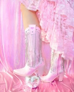 Pink cowgirl boots hen party theme